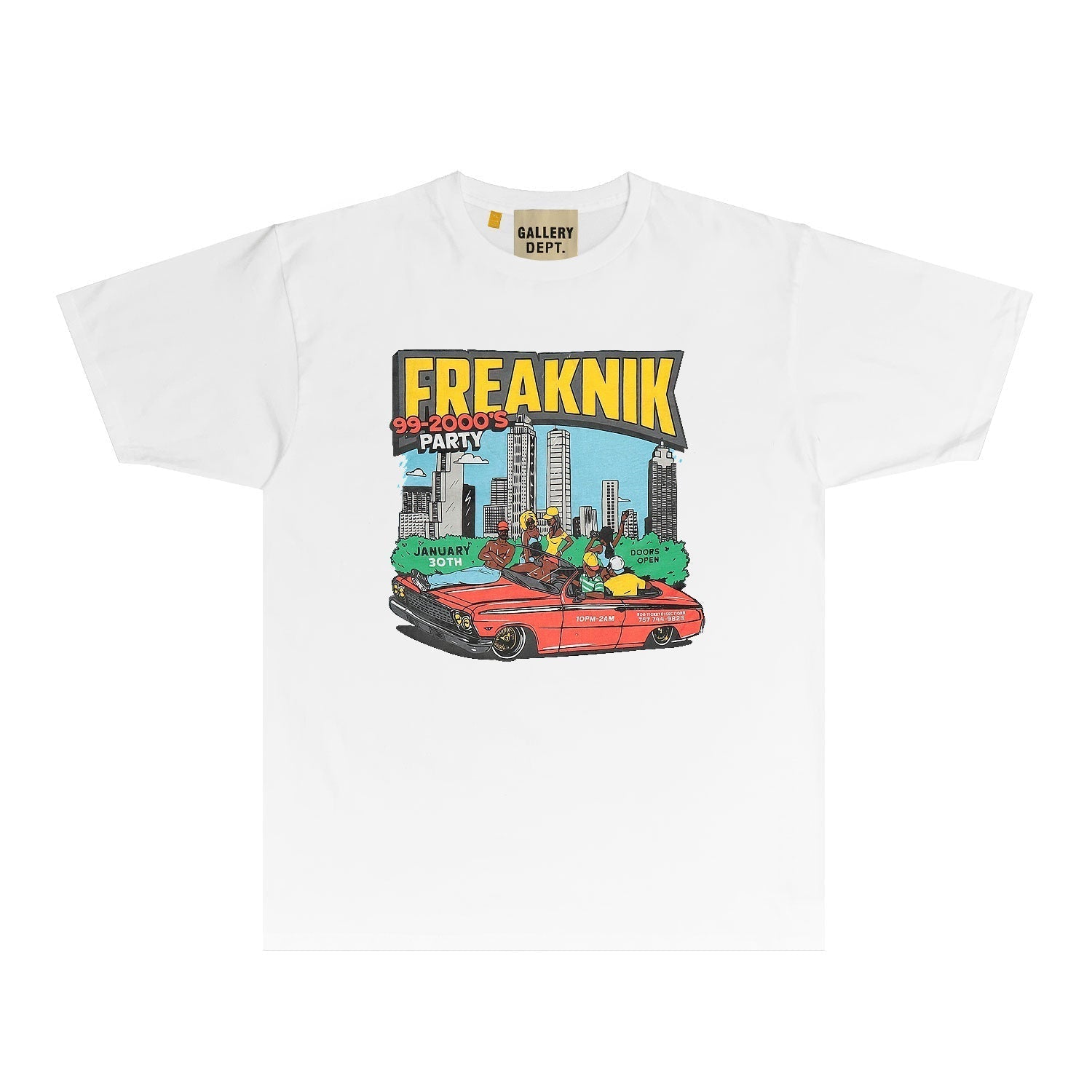 Gallery Dept T Shirt Retro Printed Loose Short-Sleeved Shirt