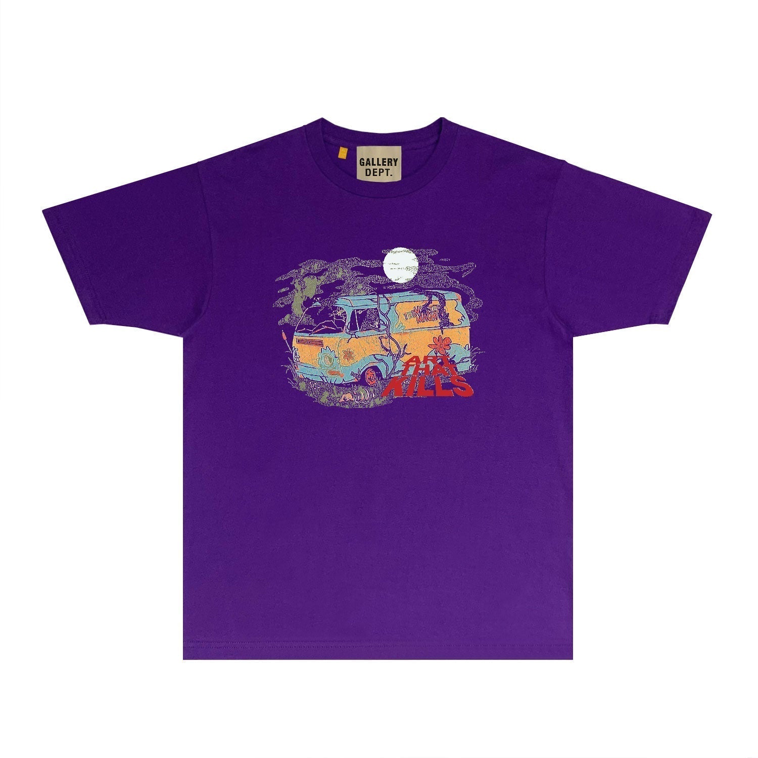 Gallery Dept T Shirt Retro Printed Loose Short-Sleeved Shirt
